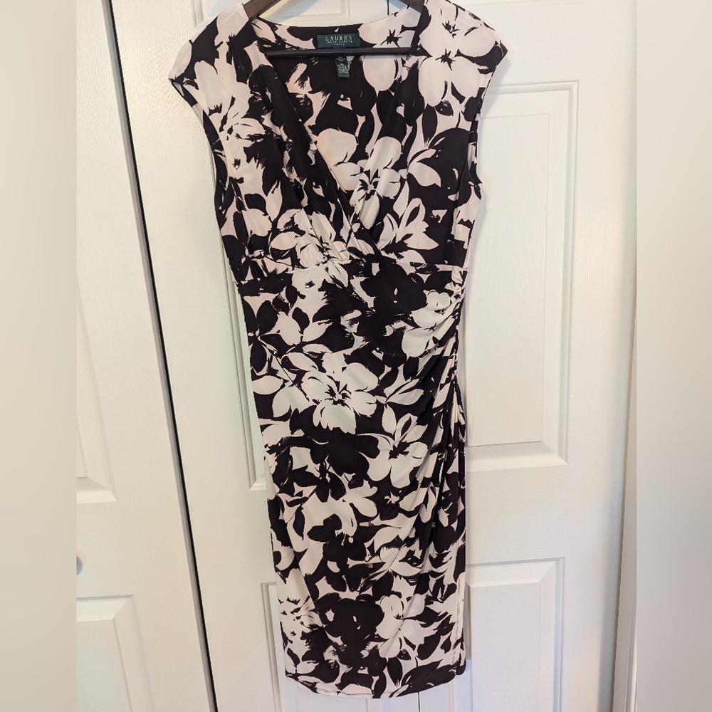 Ralph Lauren cream floral dress, size 10